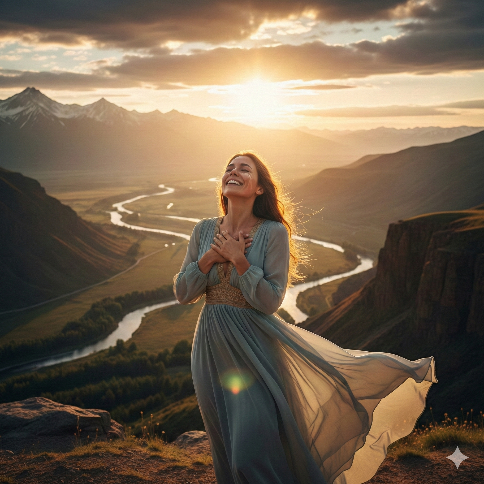 全身が整い、喜びに満ちた女性